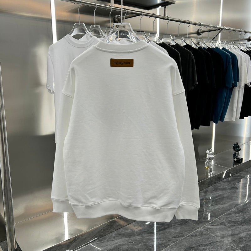Side profile of Louis Vuitton luxury clothing with relaxed-fit cut