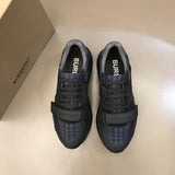 Burberry Black Combat Boots - Full Silhouette View