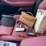 Close-up detail of streamlined bag design