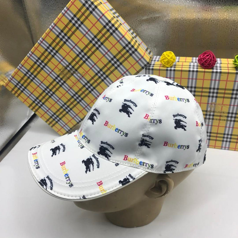 Angled view of Burberry unisex cap