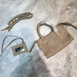 Effortless Premium PU Leather Handbag - Statement Silhouette | Women's Everyday Carry Handbag #693 - close-up detail shot (image 3) of designer-inspired handbag
