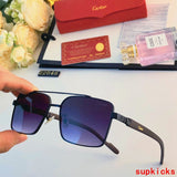 Close-up detail view of Cartier unisex sunglasses
