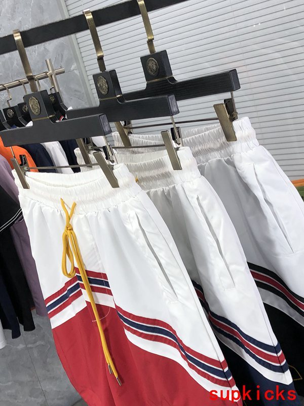Back view of Rhude luxury clothing with label-forward styling
