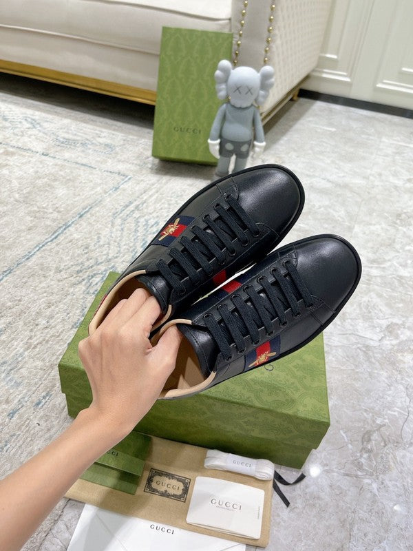 Gucci two-tone luxury sneakers view 5 minimalist modern build