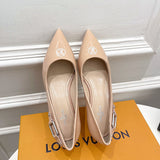 Louis Vuitton Tan Chunky Platform Sneakers - Side Profile View