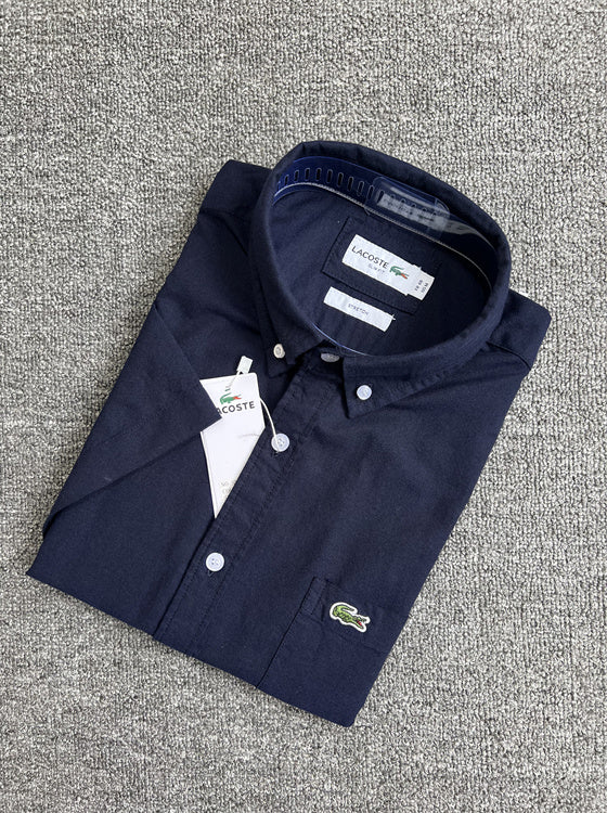 Back view of Lacoste luxury clothing with logo-detail design