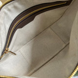 Close-up detail of classic premium women's handbag – women's everyday handbag