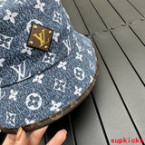 Close-up detail view of Louis Vuitton unisex cap