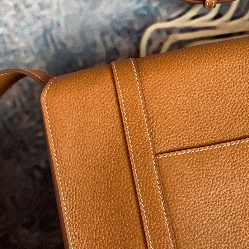 Sleek bag shown from front angle