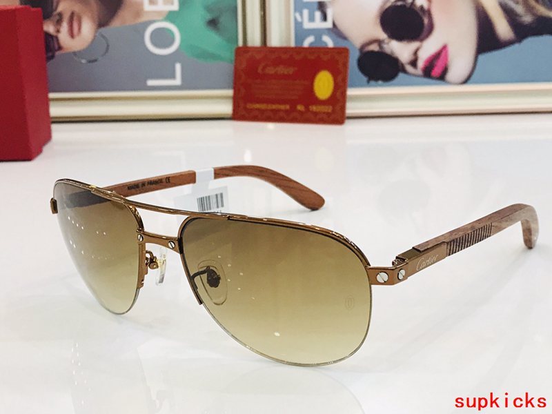 Angled view of Cartier unisex sunglasses