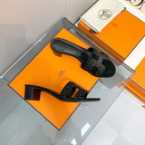 Hermès Grey Espadrille Wedge Sandals - Sole Detail View