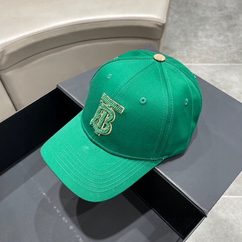Close-up detail view of Burberry unisex cap