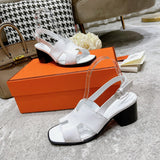 Hermès Red Bow-Detail Flats - Angled View