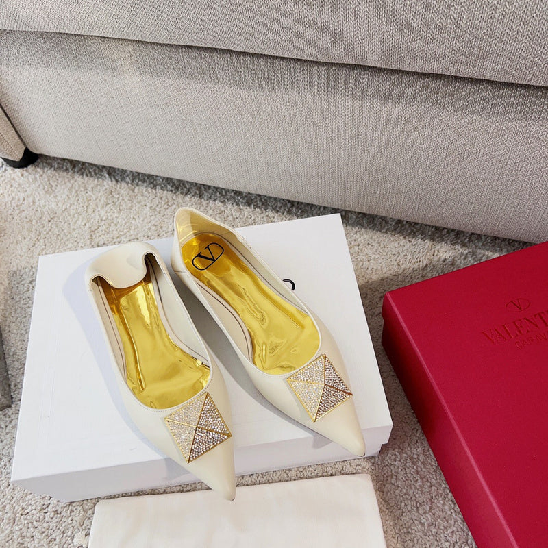 Close-up of Valentino Garavani shoes craftsmanship