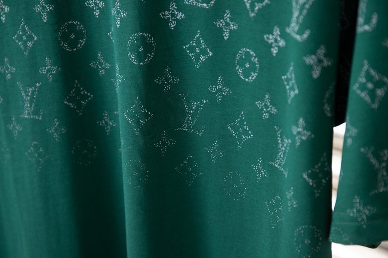 Front view of Louis Vuitton cotton t-shirt with signature branding