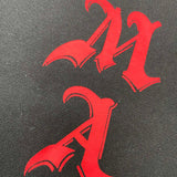 Close-up of Amiri hoodie craftsmanship