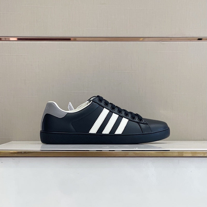 Gucci crisp white luxury sneakers view 9 heritage-inspired look