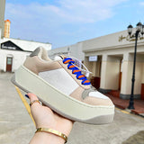Gucci bold contrast luxury sneakers view 5 breathable knit upper