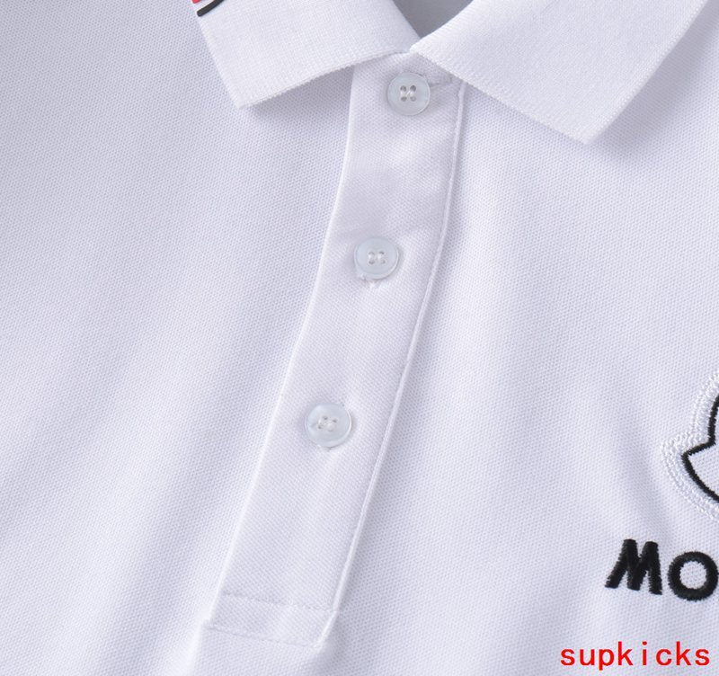 Side profile of Moncler luxury clothing with monogram-inspired silhouette
