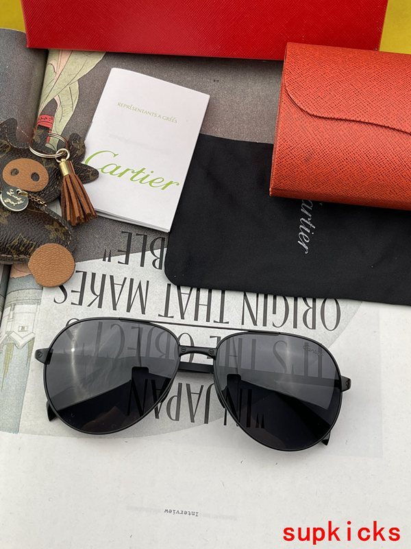 Angled view of Cartier unisex sunglasses