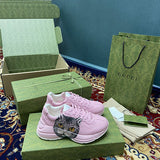 Gucci Designer sneakers in crisp white cushioned comfort fit front view