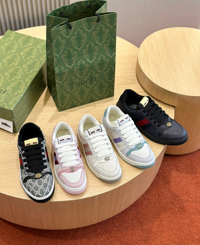 Gucci sneakers detailed view showing premium designer craftsmanship