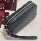 Close-up of Gucci Pouch signature hardware and stitching detail