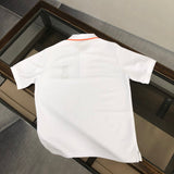 Close-up detail shot of Louis Vuitton cotton t-shirt with contemporary cut