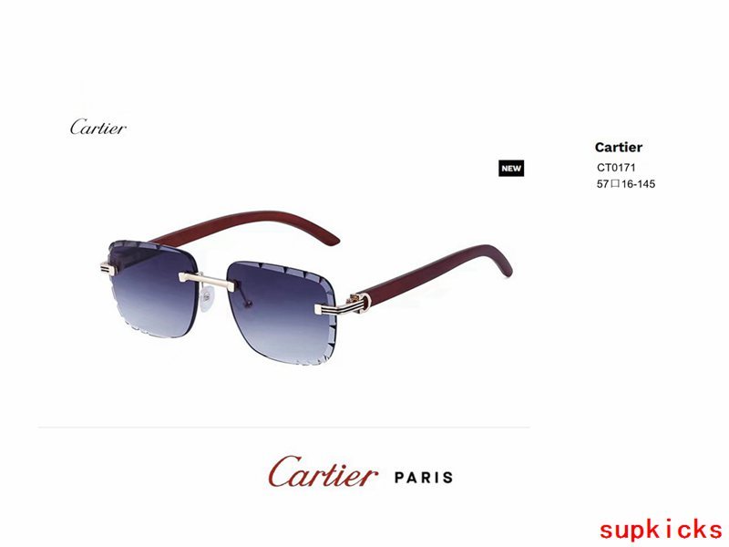 Angled view of Cartier unisex sunglasses
