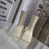 Balenciaga Tan Ankle Strap Heels - Toe Detail View
