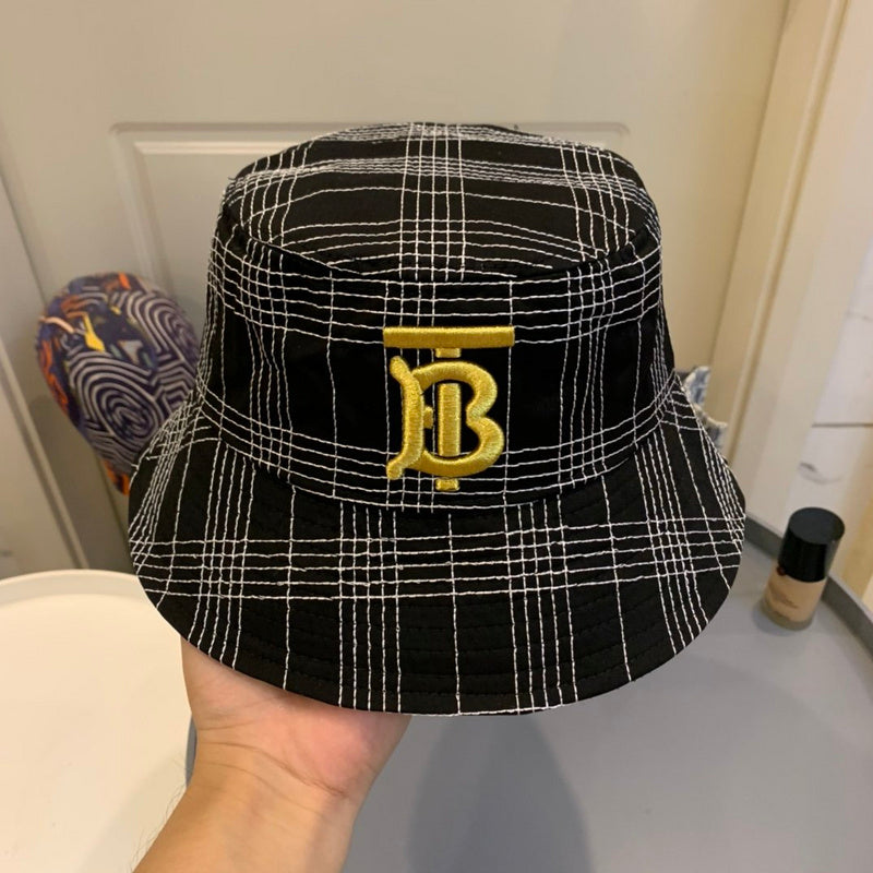 Angled view of Burberry unisex cap