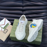 Gucci tonal black luxury sneakers view 4 classic court silhouette