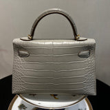 Polished bag shown from front angle