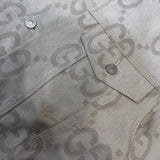 Flat lay presentation of Gucci luxury clothing with logo-detail design