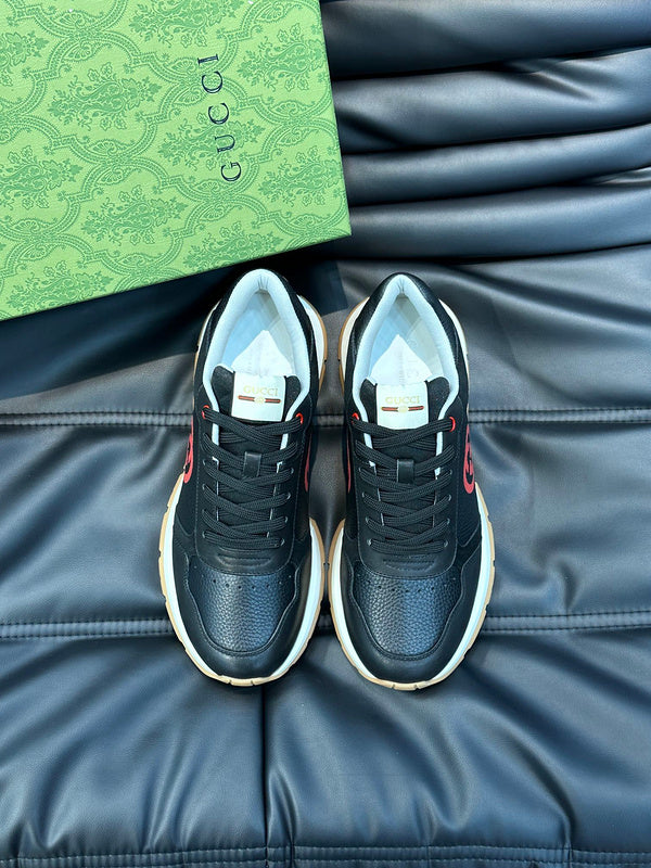 Gucci all-black luxury sneakers view 10 low-top design