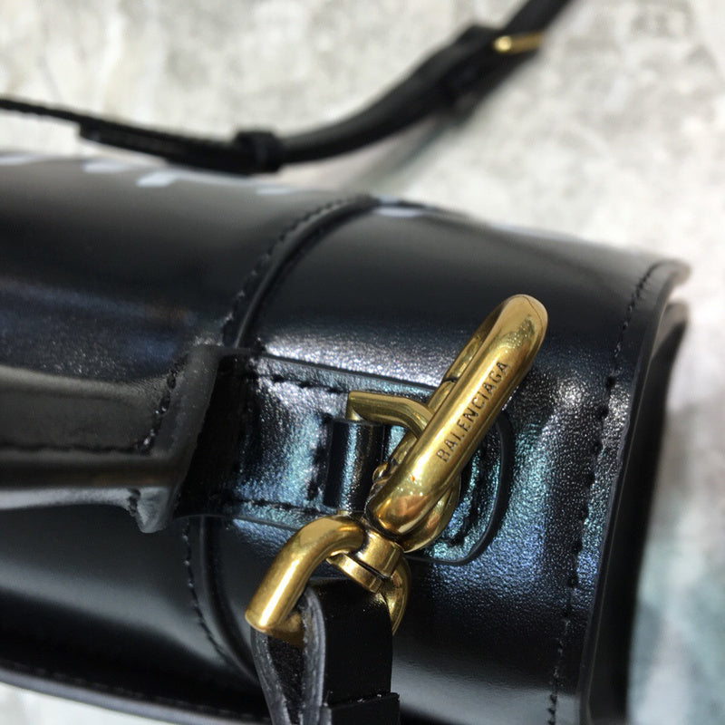 Sleek Vegan Leather Handbag - Signature Hardware Accents | Women's Fashion Handbag #860 - texture close-up (image 9) of designer-inspired handbag