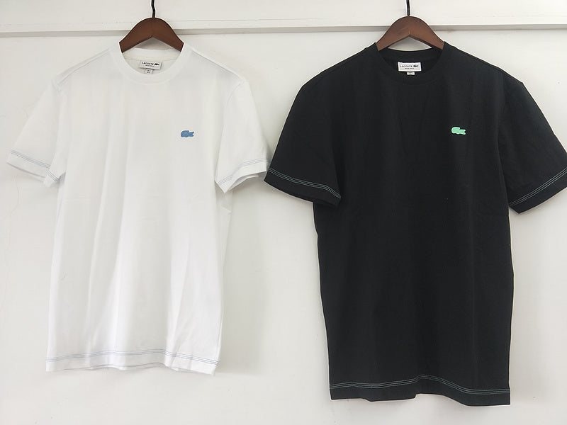 Full styled look of Lacoste luxury clothing with tailored silhouette