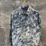 Side profile of Louis Vuitton luxury clothing with logo-detail design