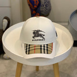 Close-up detail view of Burberry unisex cap