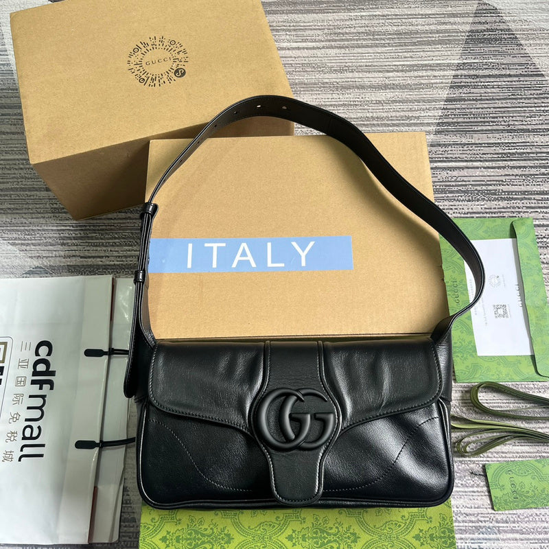 Back view of signature classic women's handbag – women's luxury accessory