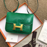 Close-up detail of poised bag design