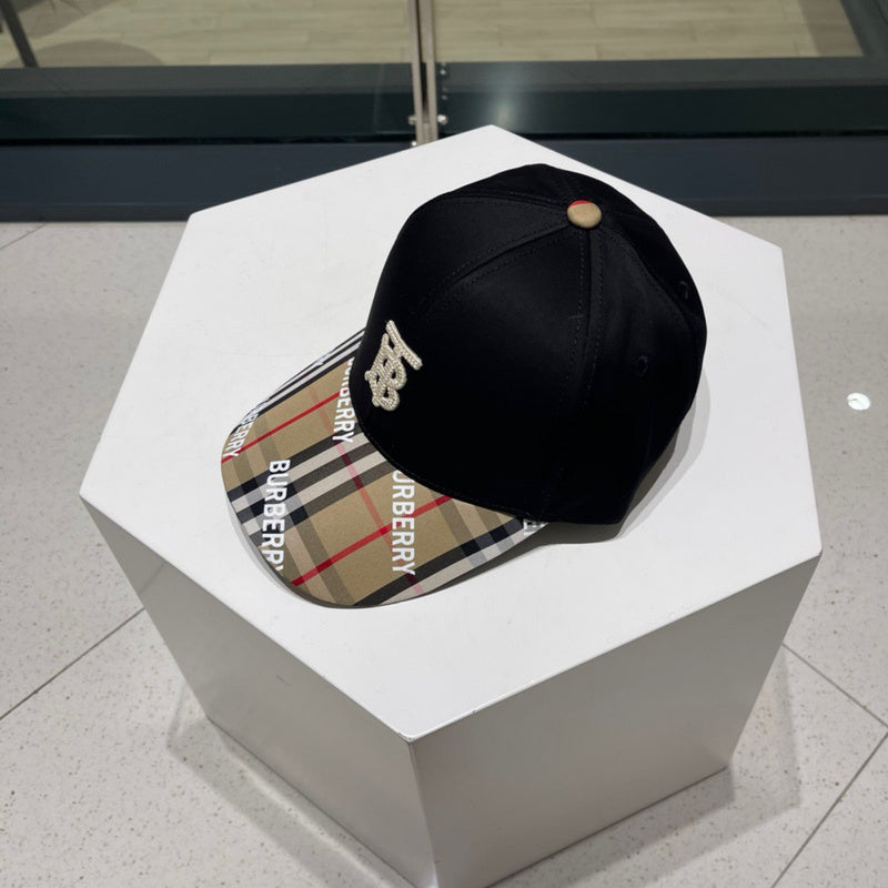 Angled view of Burberry unisex cap