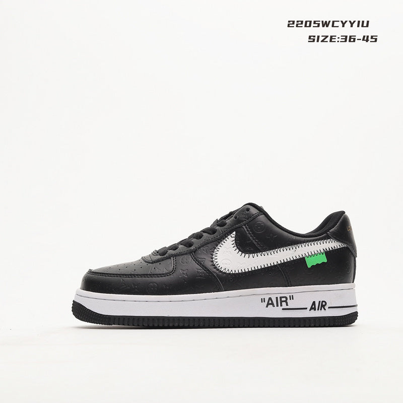 Side profile of Nike clean off-white sneakers bold athletic profile