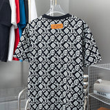 Side profile of Louis Vuitton cotton t-shirt with monogram-inspired silhouette