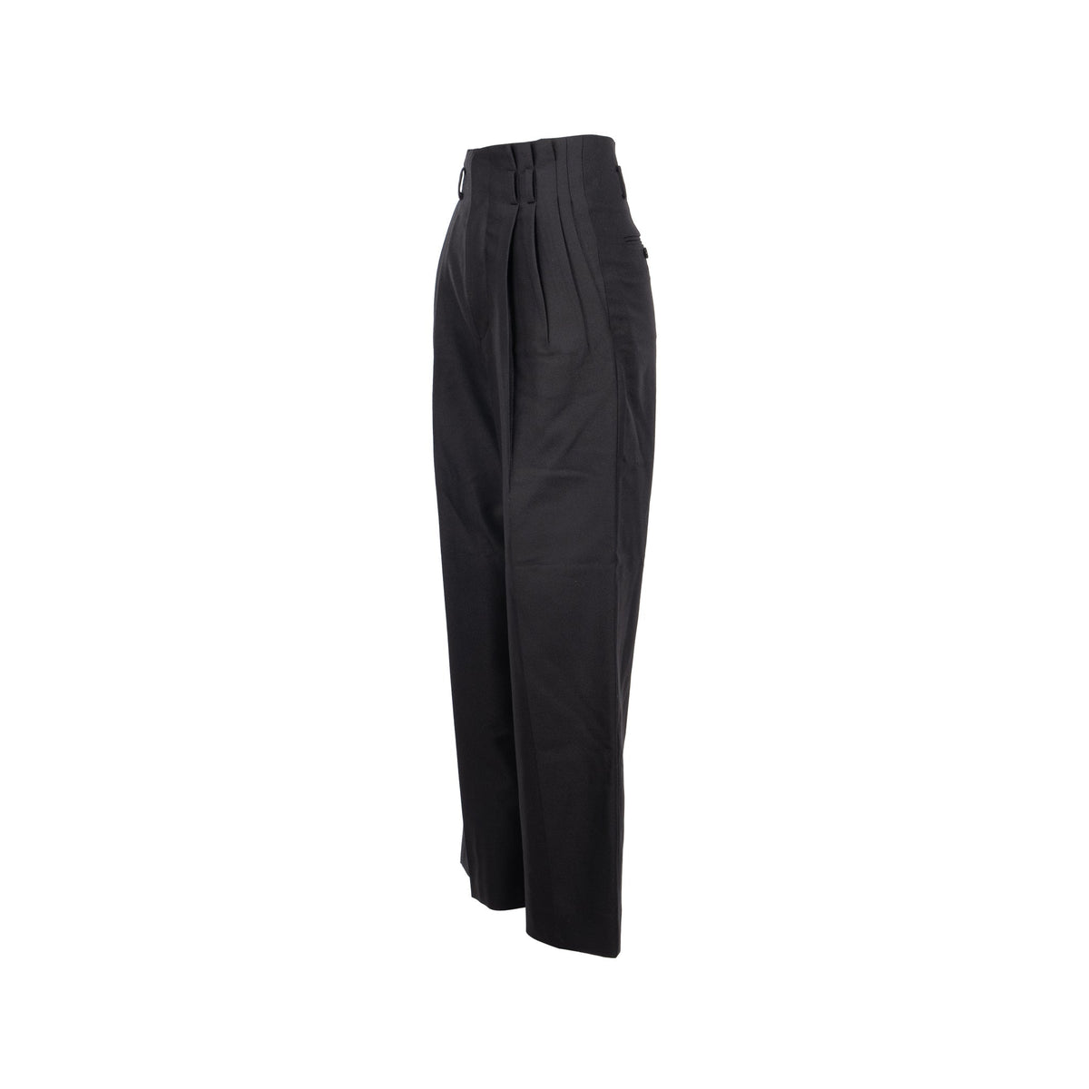 Celine Pants? CELINE Size 34 Pantalon Margaret Gabardine Straight Pants Wool Mohair Black Premium Designer Casual Trousers