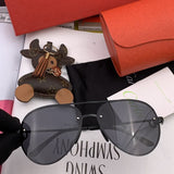 Close-up detail view of Cartier unisex sunglasses