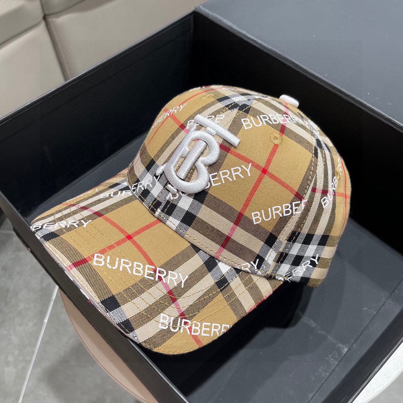 Angled view of Burberry unisex cap