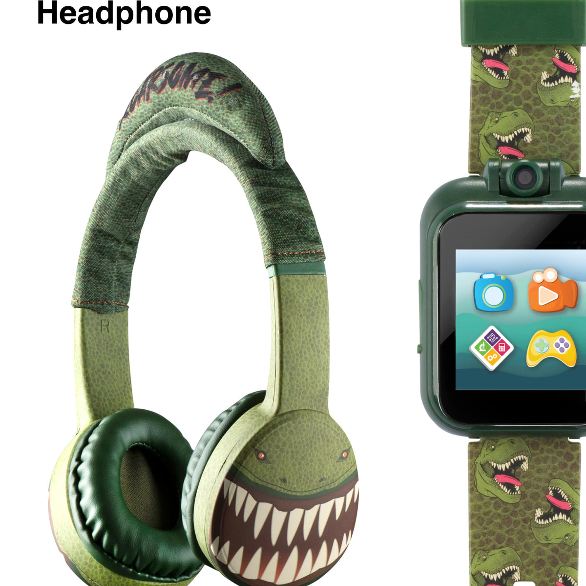Side view of PlayZoom unisex green watch