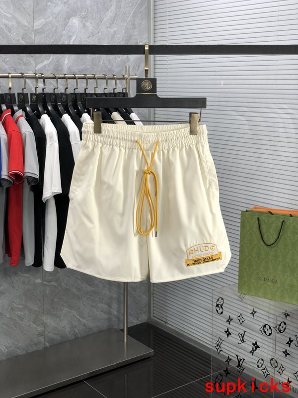 Back view of Rhude luxury clothing with streetwear-inspired cut
