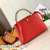 Side profile of sleek modern women's handbag – women's luxury accessory